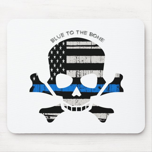 Blau bis zum Knochen (Farbe) Mousepad (Vorne)