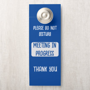 Blau bitte nicht stören Treffen im laufenden WFH Türanhänger