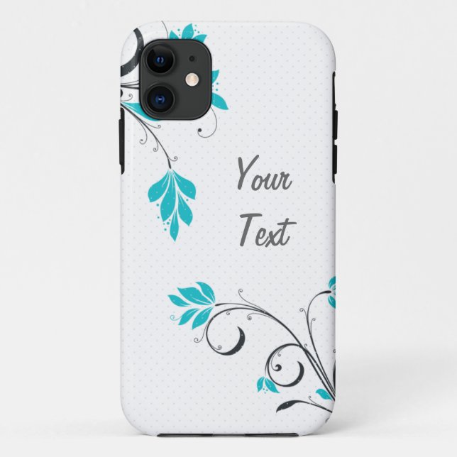 Blau-Blätter - personifizieren Sie Case-Mate iPhone Hülle (Rückseite)