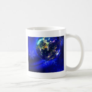 Blau-blaue Weihnachtsbaumgestaltung, nach Maß anpa Kaffeetasse