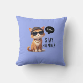 Blau Bleibe Humble Hipster Katzenwurfkeule Kissen 