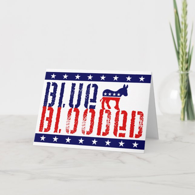 Blau blooded Demokrat Karte (Vorderseite)