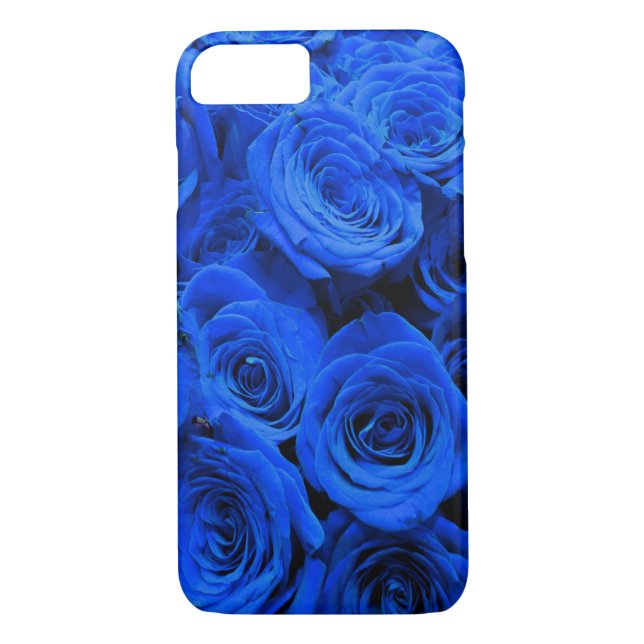 Blau blühende Blumen blauer Rose Case-Mate iPhone Hülle (Rückseite)