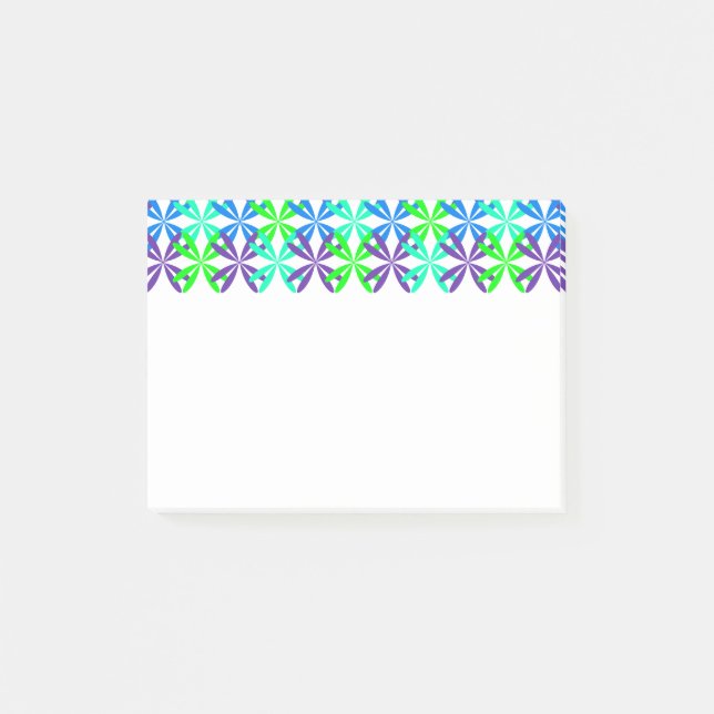 Blau blüht post-it klebezettel (Vorderseite)