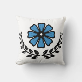 Blau-Blüte - Polyester-Kissen 16" x 16" Kissen