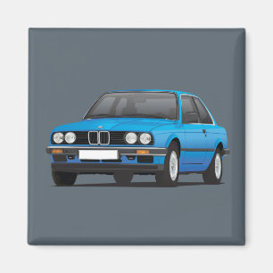 Blau BMWs E30 (3-serie) Magnet