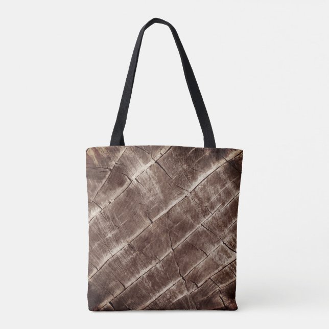 Blau/braun gestrichenes Holz Tasche (Rückseite)
