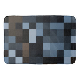 blau, braun, Stoff, Textilien, Design, kariert, Badematte