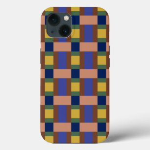 Blau-braun-Tan-Gelb-Farbblock drucken Case-Mate iPhone Hülle