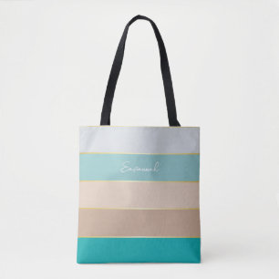 Blau-braune, benutzerdefinierte Summer Color Block Tasche
