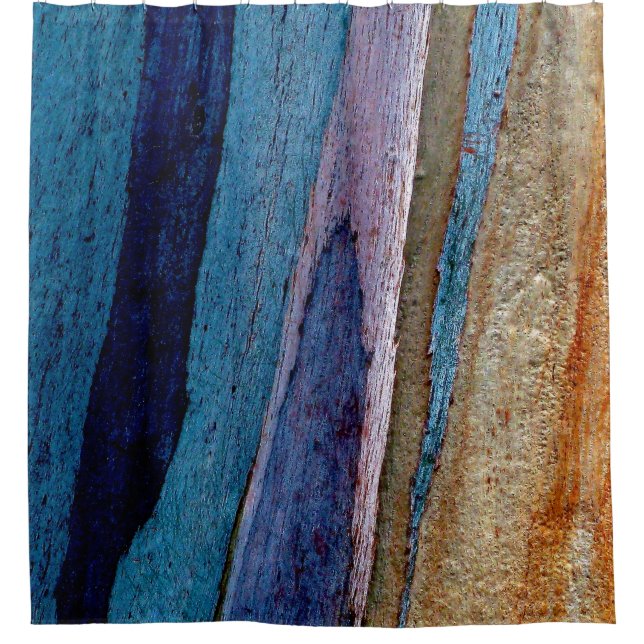 Blau-braune Lackoberfläche Duschvorhang (Vorderseite)