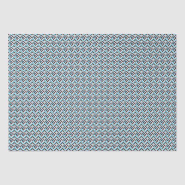 Blau-braunes Muster - Quilt-Muster Seidenpapier (Vorderseite)