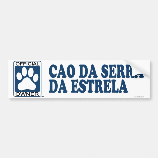 Blau Cao DA Serra DA Estrela Autoaufkleber (Vorne)