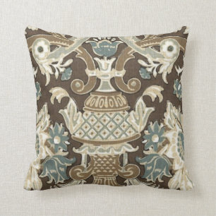 Blau, Choco Brown, graues entworfenes Thorw Kissen