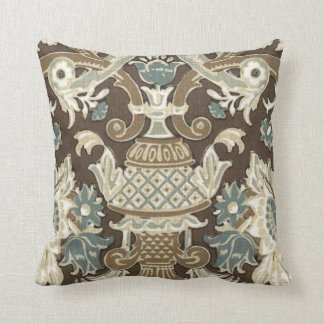 Blau, Choco Brown, graues entworfenes Thorw Kissen