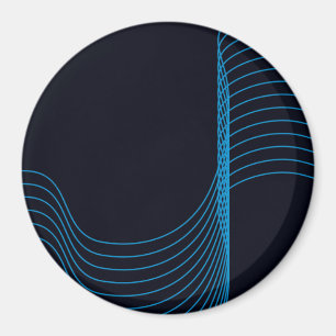 Blau, cool, modern, trendig, schlicht und kurvenre magnet