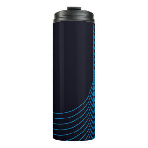 Blau, cool, modern, trendig, schlicht und kurvenre thermosbecher