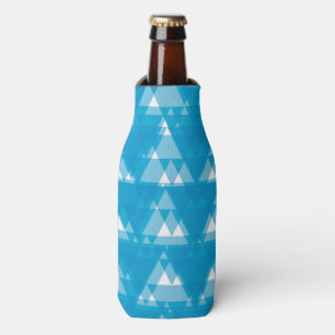Blau, cool, modern, trendig überlagerte Dreiecke Flaschenkühler