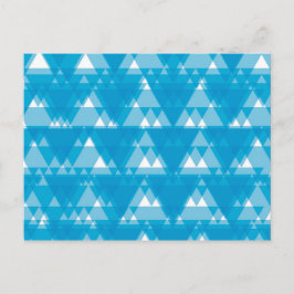 Blau, cool, modern, trendig überlagerte Dreiecke Postkarte