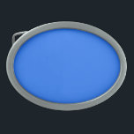 Blau (Crayola) (Vollfarbe) Ovale Gürtelschnalle<br><div class="desc">Blau (Crayola) (Vollfarbe)</div>