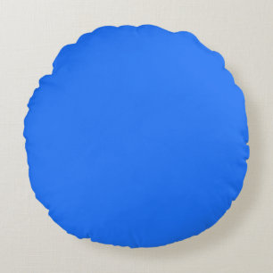 Blau (Crayola) (Vollfarbe) Rundes Kissen