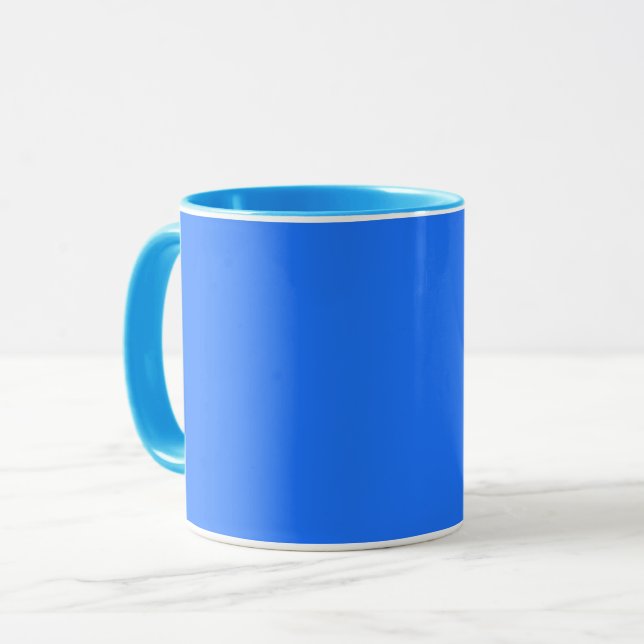 Blau (Crayola) (Vollfarbe) Tasse (Vorderseite Links)