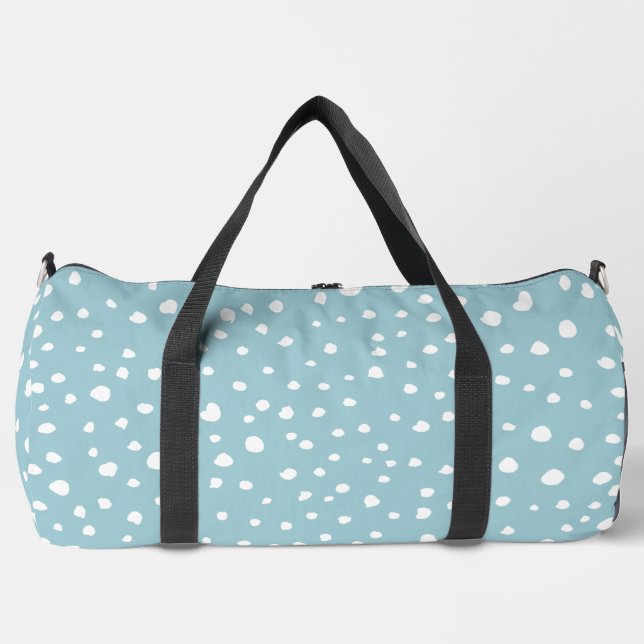 Blau-Dalmatiner-Punkte, Dalmatiner-Punkte, gepunkt Duffle Bag (Vorderseite)