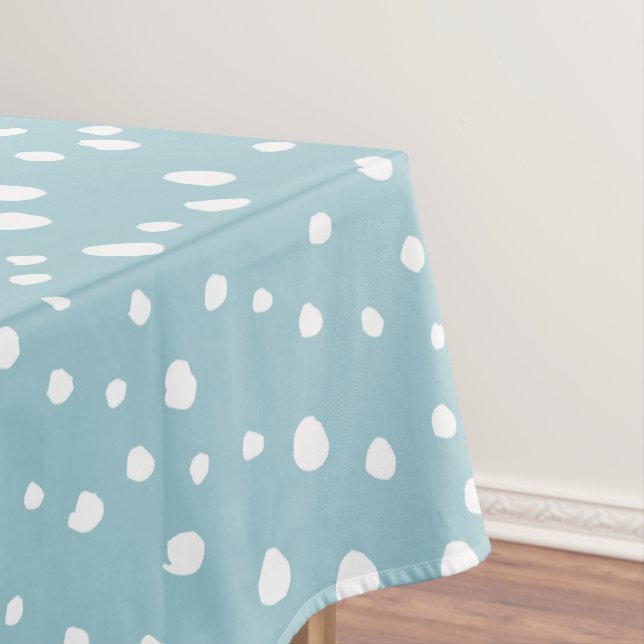 Blau-Dalmatiner-Punkte, Dalmatiner-Punkte, gepunkt Tischdecke (Beispiel)
