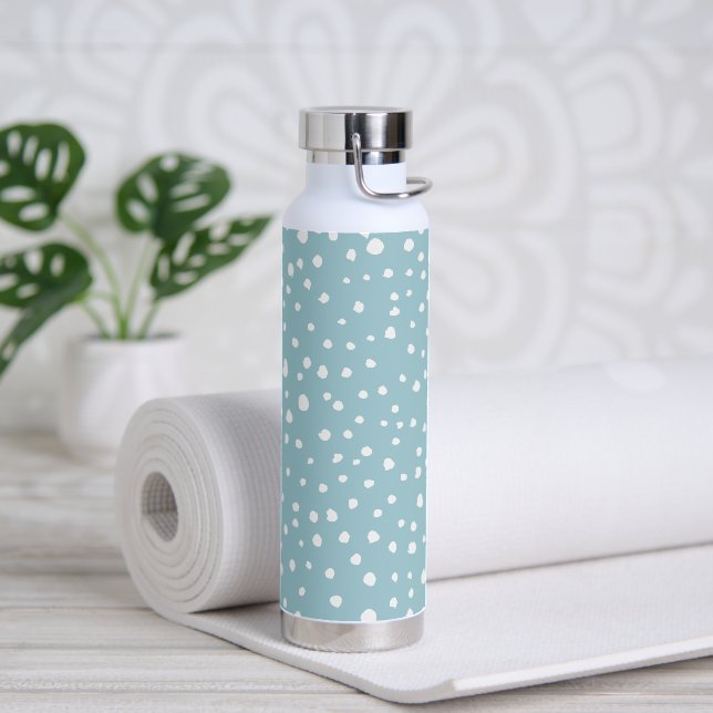 Blau-Dalmatiner-Punkte, Dalmatiner-Punkte, gepunkt Trinkflasche (Yoga)