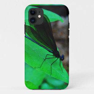 Blau Damselfly auf einem grünen Blatt. Case-Mate iPhone Hülle