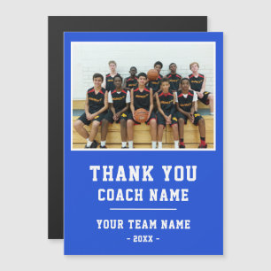 Blau Danke Trainer Teamname Foto Magnet