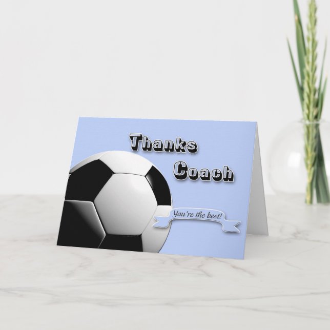 Blau dankt Fußball-Trainer Dankeskarte (Vorderseite)
