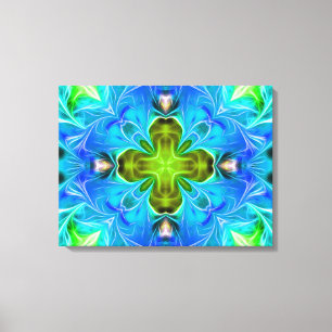 Blau, das abstrakt glüht leinwanddruck