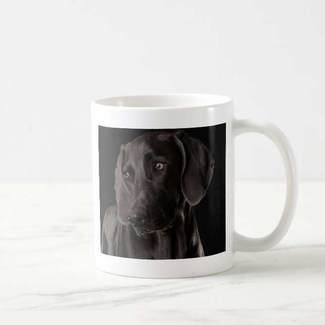 Blau das Weimaraner Kaffeetasse (Rechts)