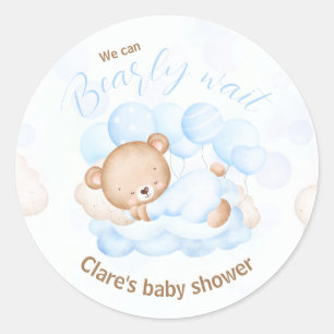 Blau, das wir frühzeitig abwarten können, Babydusc Runder Aufkleber
