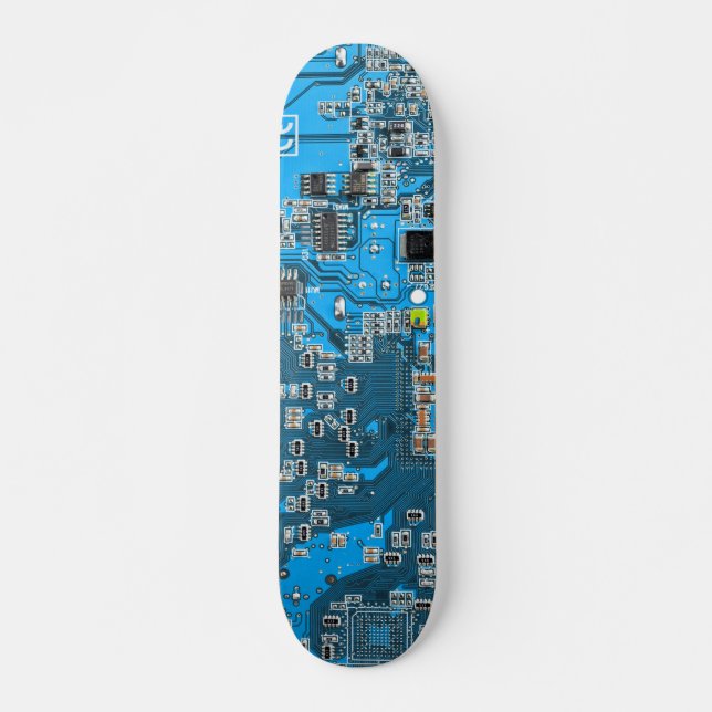 Blau der Computergehäuse Skateboard (Vorne)