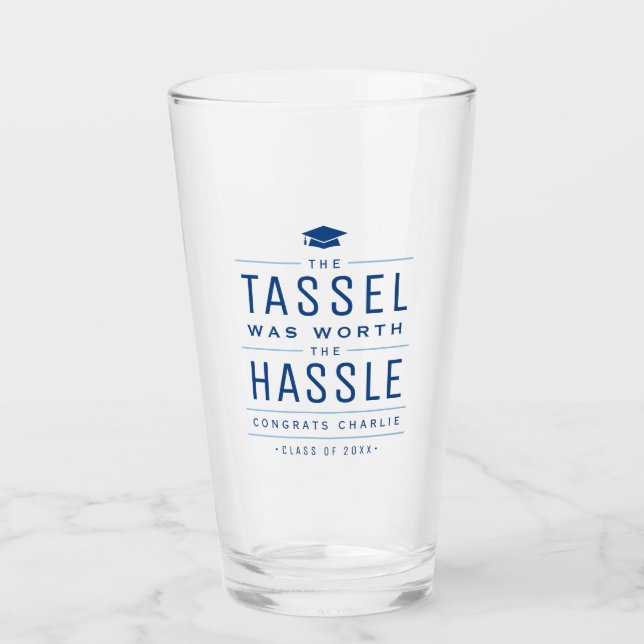 Blau der Tassel war den problematischen Abschluss  Glas (Vorderseite)