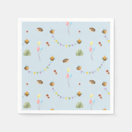 Blau der Wasserfarbe Serviette