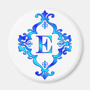 Blau des Buchstabe-E Magnet