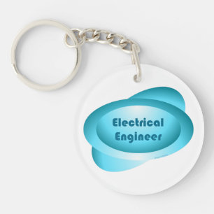 Blau des Elektroingenieurs Schlüsselanhänger