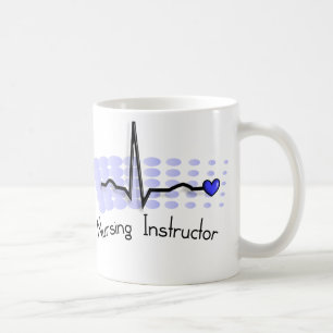 Blau des Krankenpflege-Lehrer-QRS Kaffeetasse