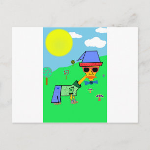 Blau-Designfarben - Eigene Textdateien hinzufügen Postkarte