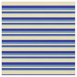 Blau, dunkelblau und tanfarbenes Muster der Streif Stoff