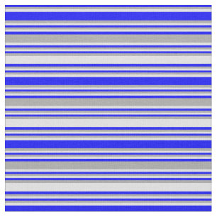 Blau, Dunkelgrau und Lavendel Streifen Stoff