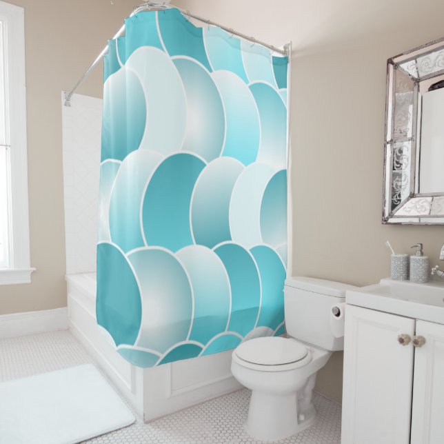 Blau Duschvorhang (Beispiel)