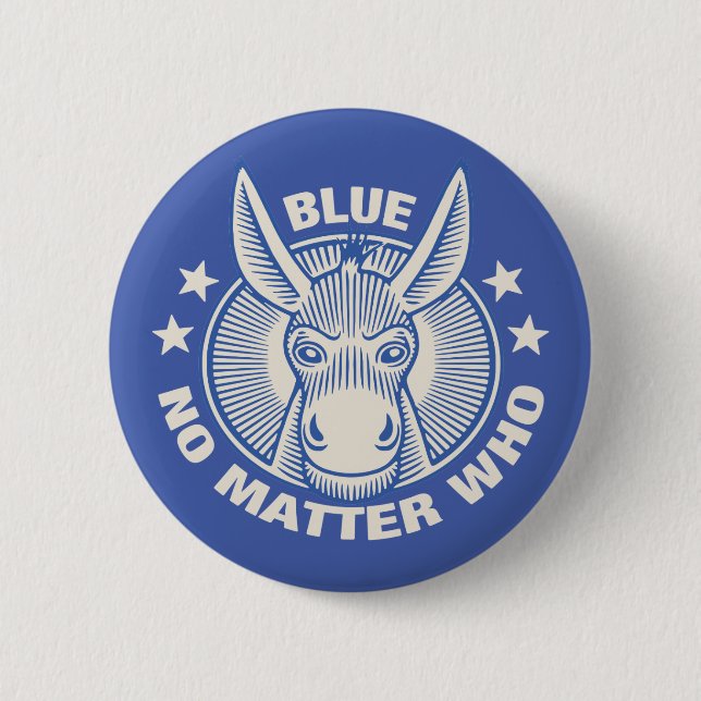 Blau egal wer button (Vorderseite)