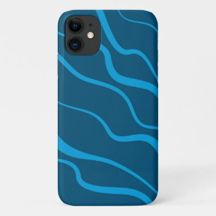 Blau, einfach, modern, coole Wellenabstraktion Case-Mate iPhone Hülle