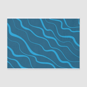 Blau, einfach, modern, coole Wellenabstraktion Seidenpapier