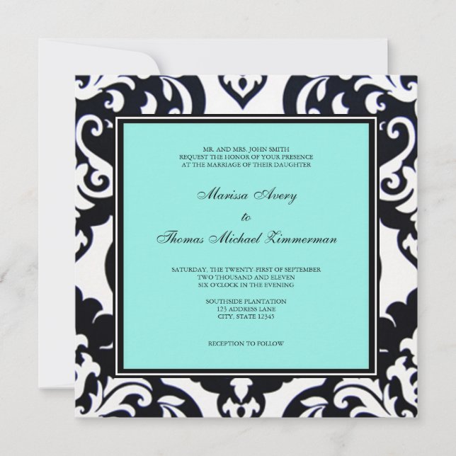 Blau Einladung (Vorderseite)