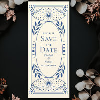 Blau Elegante Mystical Tarot Card Save the Date